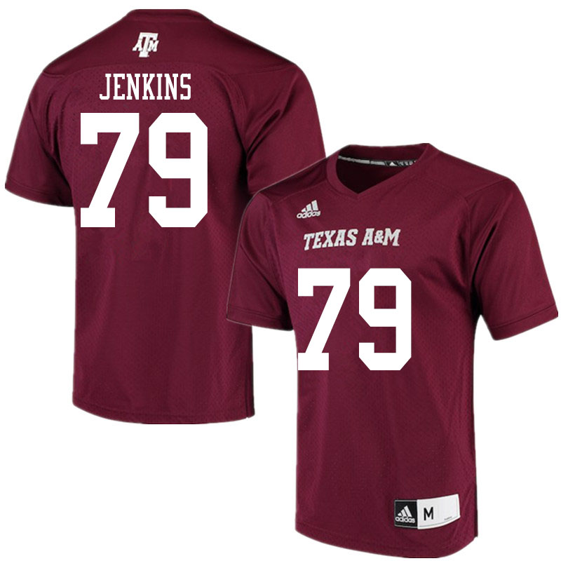 Men #79 Tank Jenkins Texas A&M Aggies College Football Jerseys Sale-Alternate